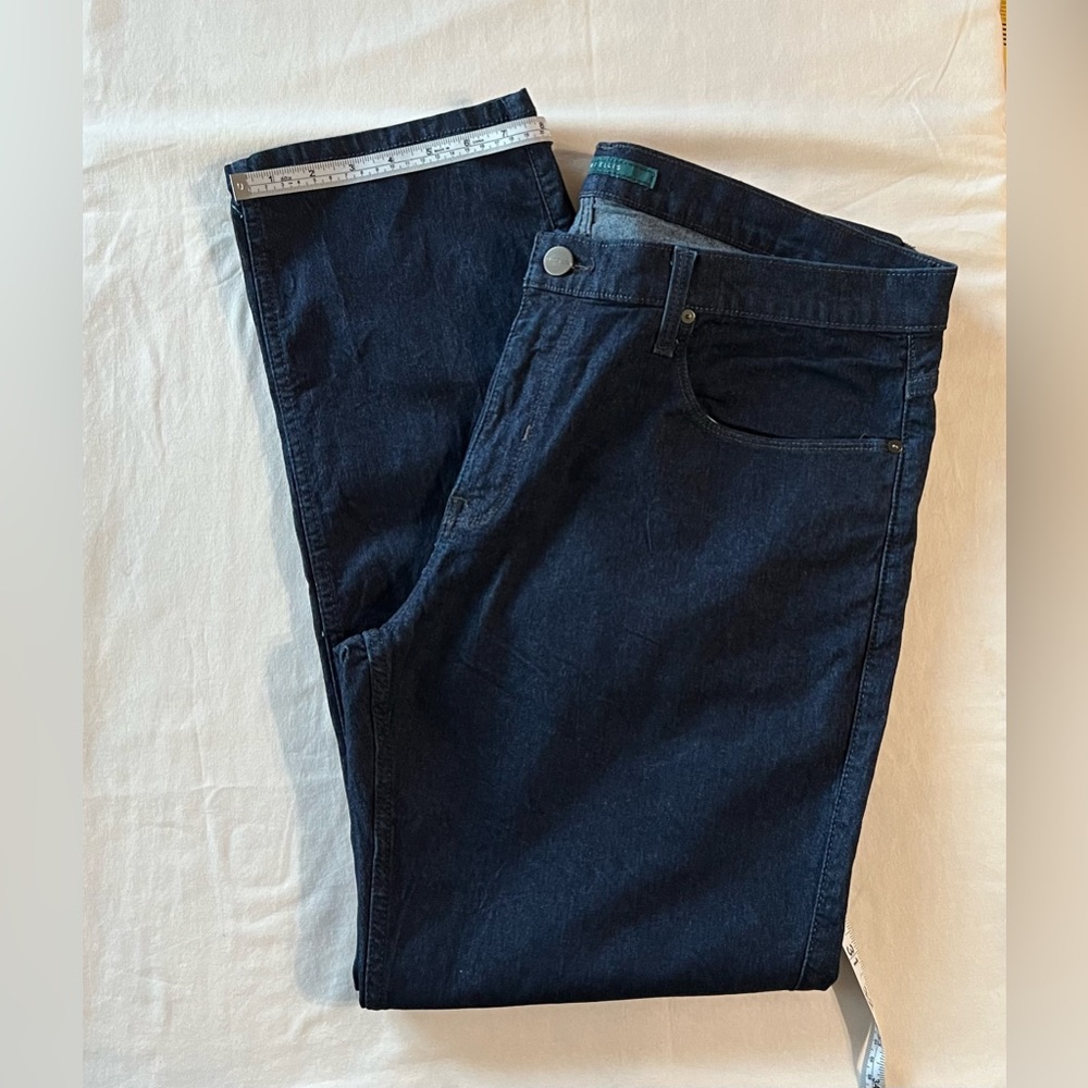 Perry Ellis Mens Jeans Size 38x30 Dark Blue Straight Leg 75% Cotton - Picture 3 of 6